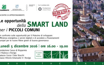 SAVE THE DATE – Le opportunità della smart land per i piccoli comuni