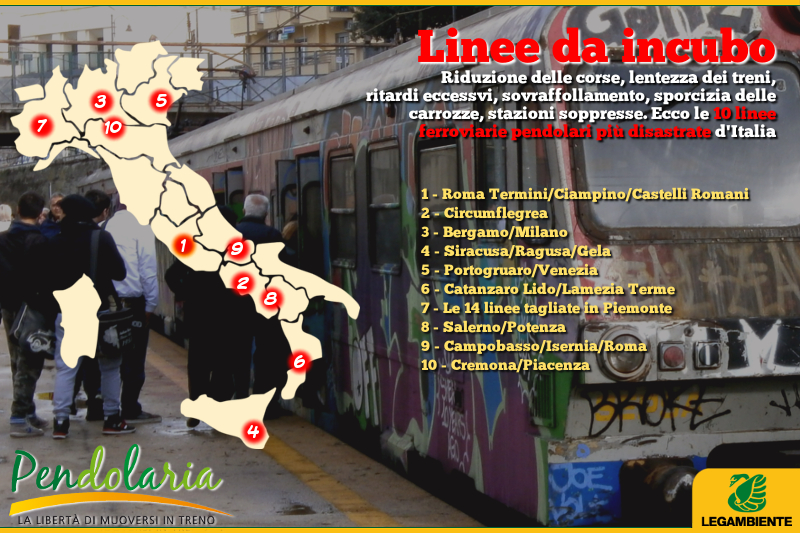 PENDOLARIA 2014 / LA CAMPAGNA DI LEGAMBIENTE PER IL TRASPORTO FERROVIARIO