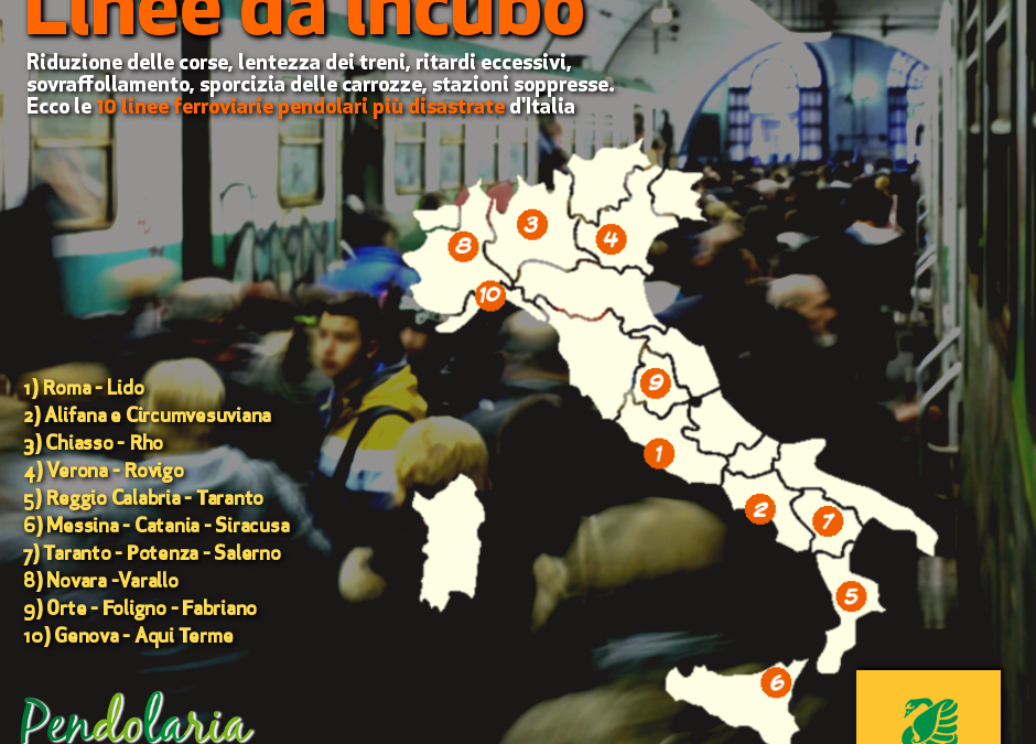 PENDOLARIA 2015 / LA VERONA – ROVIGO FRA LE 10 PEGGIORI LINEE FERROVIARIE D'ITALIA