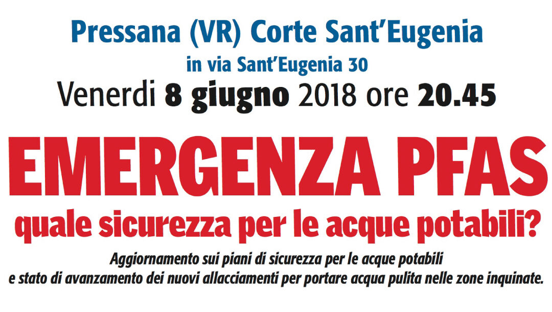 EMERGENZA PFAS, QUALE SICUREZZA PER LE ACQUE POTABILI?