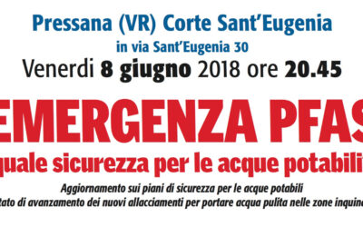 EMERGENZA PFAS, QUALE SICUREZZA PER LE ACQUE POTABILI?