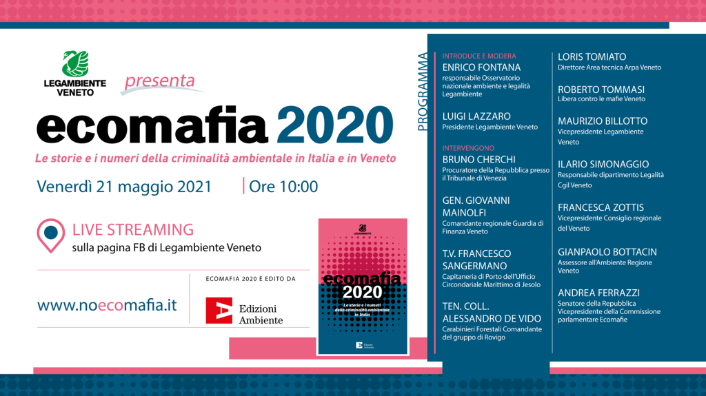 Ecomafia 2020 – Le storie e i numeri della criminalità ambientale in Italia e in Veneto