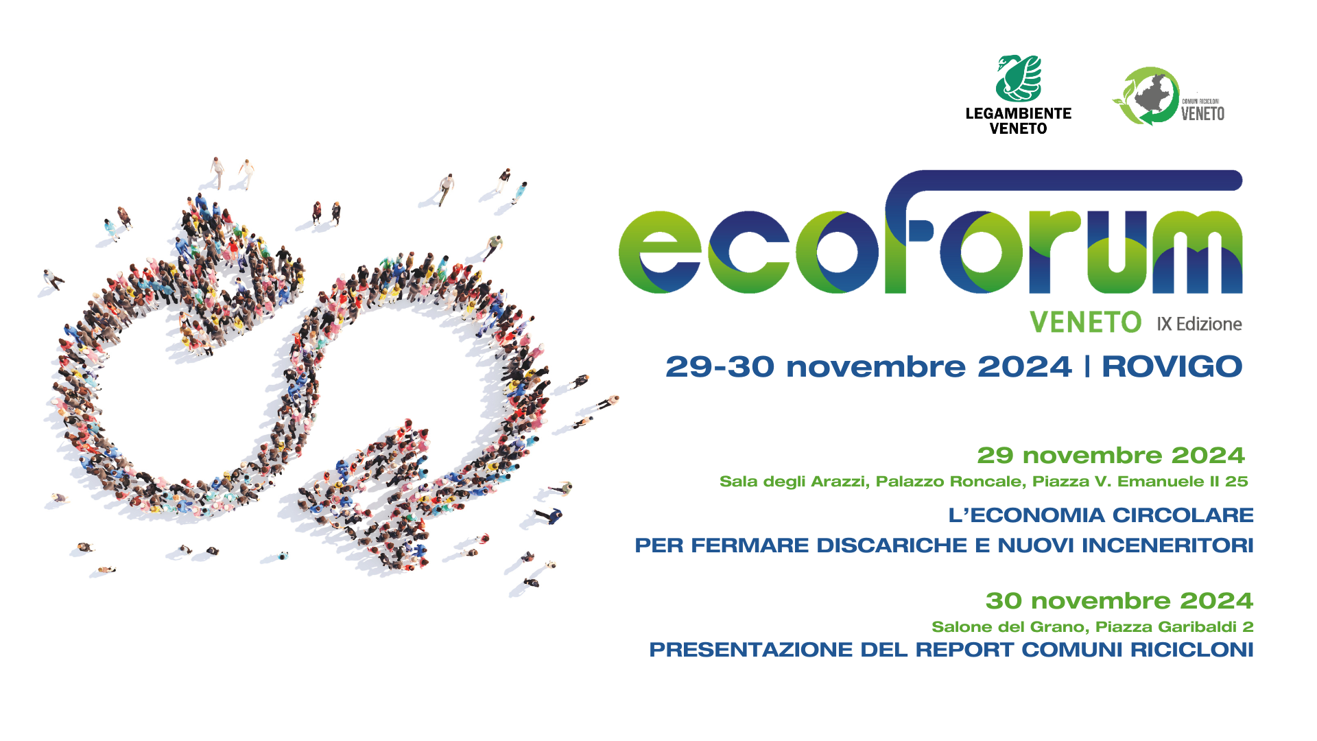 Al via la IX edizione di EcoForum di Legambiente Veneto, l’economia circolare dai rifiuti per fermare discariche e nuovi inceneritori